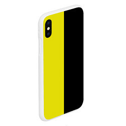 Чехол iPhone XS Max матовый BLACK YELLOW, цвет: 3D-белый — фото 2