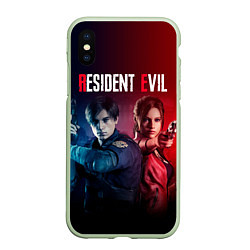 Чехол iPhone XS Max матовый Resident Evil 2, цвет: 3D-салатовый