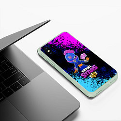 Чехол iPhone XS Max матовый BRAWL STARS TARA, цвет: 3D-салатовый — фото 2