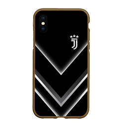 Чехол iPhone XS Max матовый Juventus F C, цвет: 3D-коричневый