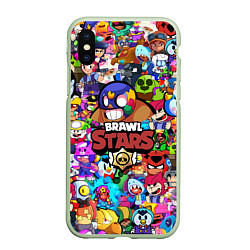 Чехол iPhone XS Max матовый BRAWL STARS EL PRIMO, цвет: 3D-салатовый