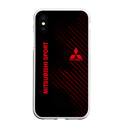 Чехол iPhone XS Max матовый MITSUBISHI, цвет: 3D-белый