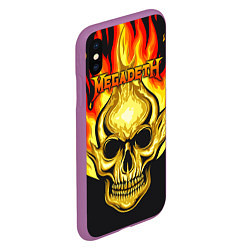 Чехол iPhone XS Max матовый Megadeth, цвет: 3D-фиолетовый — фото 2