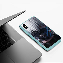 Чехол iPhone XS Max матовый TOKYO GHOUL, цвет: 3D-мятный — фото 2