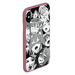 Чехол iPhone XS Max матовый АХЕГАО, цвет: 3D-малиновый — фото 2