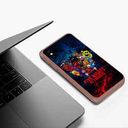 Чехол iPhone XS Max матовый Five Nights At Freddys, цвет: 3D-коричневый — фото 2