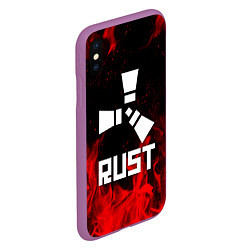 Чехол iPhone XS Max матовый RUST, цвет: 3D-фиолетовый — фото 2