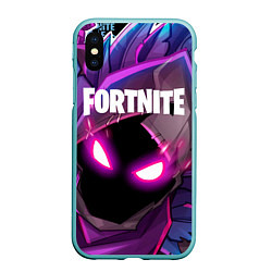 Чехол iPhone XS Max матовый FORTNITE, цвет: 3D-мятный