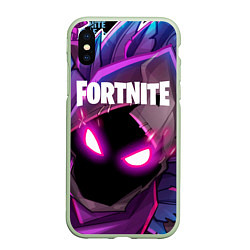 Чехол iPhone XS Max матовый FORTNITE, цвет: 3D-салатовый