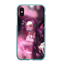 Чехол iPhone XS Max матовый NEZUKO, цвет: 3D-мятный