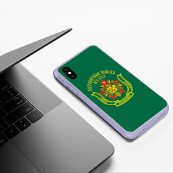 Чехол iPhone XS Max матовый Пограничные Войска КГБ СССР, цвет: 3D-светло-сиреневый — фото 2