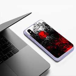 Чехол iPhone XS Max матовый Predator, цвет: 3D-светло-сиреневый — фото 2