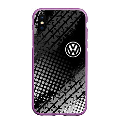 Чехол iPhone XS Max матовый Volkswagen, цвет: 3D-фиолетовый