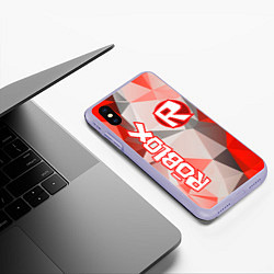 Чехол iPhone XS Max матовый ROBLOX 6, цвет: 3D-светло-сиреневый — фото 2