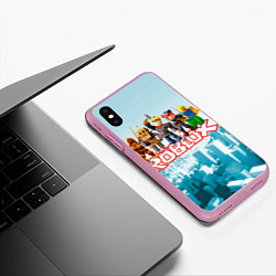 Чехол iPhone XS Max матовый ROBLOX 5, цвет: 3D-розовый — фото 2