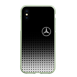 Чехол iPhone XS Max матовый Mercedes-Benz, цвет: 3D-салатовый