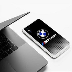 Чехол iPhone XS Max матовый BMW, цвет: 3D-белый — фото 2