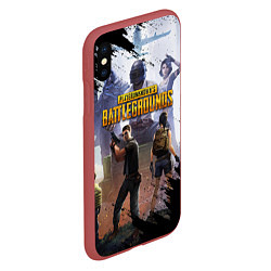 Чехол iPhone XS Max матовый PUBG, цвет: 3D-красный — фото 2