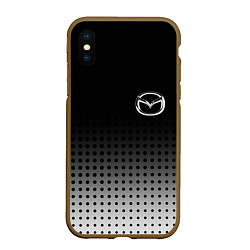 Чехол iPhone XS Max матовый Mazda, цвет: 3D-коричневый