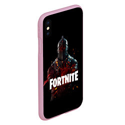 Чехол iPhone XS Max матовый Fortnite Black Knight, цвет: 3D-розовый — фото 2