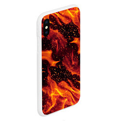 Чехол iPhone XS Max матовый ЯЗЫКИ ПЛАМЕНИ, цвет: 3D-белый — фото 2