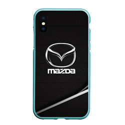 Чехол iPhone XS Max матовый MAZDA, цвет: 3D-мятный