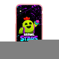 Чехол iPhone XS Max матовый BRAWL STARS SPIKE, цвет: 3D-баблгам
