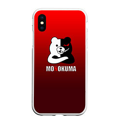 Чехол iPhone XS Max матовый Monokuma, цвет: 3D-белый