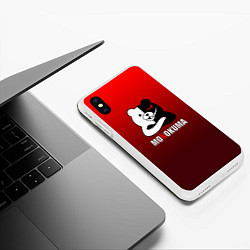 Чехол iPhone XS Max матовый Monokuma, цвет: 3D-белый — фото 2