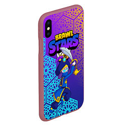 Чехол iPhone XS Max матовый MORTIS BRAWL STARS, цвет: 3D-малиновый — фото 2