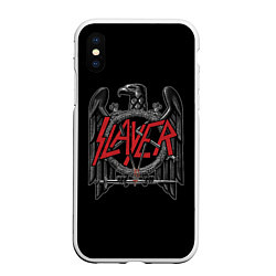 Чехол iPhone XS Max матовый Slayer, цвет: 3D-белый