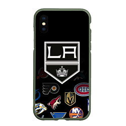 Чехол iPhone XS Max матовый NHL Los Angeles Kings