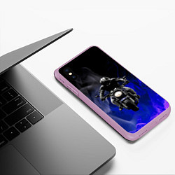 Чехол iPhone XS Max матовый МОТОЦИКЛЫ, цвет: 3D-сиреневый — фото 2