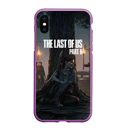 Чехол iPhone XS Max матовый The Last of Us part 2, цвет: 3D-фиолетовый