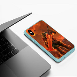 Чехол iPhone XS Max матовый Палач Рока, цвет: 3D-мятный — фото 2