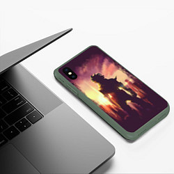 Чехол iPhone XS Max матовый Моя геройская академия, цвет: 3D-темно-зеленый — фото 2