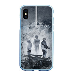 Чехол iPhone XS Max матовый The Promised Neverland, цвет: 3D-голубой