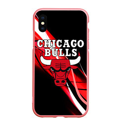 Чехол iPhone XS Max матовый CHICAGO BULLS, цвет: 3D-баблгам