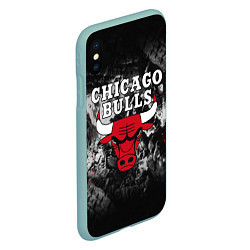 Чехол iPhone XS Max матовый CHICAGO BULLS, цвет: 3D-мятный — фото 2