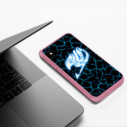 Чехол iPhone XS Max матовый FAIRY TAIL, цвет: 3D-малиновый — фото 2
