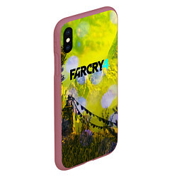 Чехол iPhone XS Max матовый FARCRY4, цвет: 3D-малиновый — фото 2