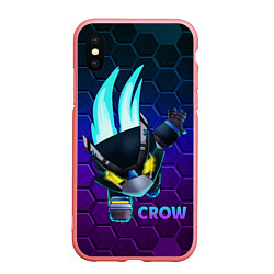 Чехол iPhone XS Max матовый Brawl Stars CROW, цвет: 3D-баблгам