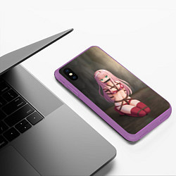 Чехол iPhone XS Max матовый Милый во Франксе, цвет: 3D-фиолетовый — фото 2