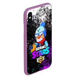 Чехол iPhone XS Max матовый BRAWL STARS GALE, цвет: 3D-фиолетовый — фото 2