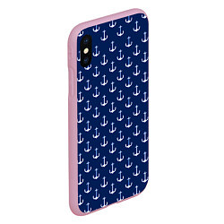 Чехол iPhone XS Max матовый Якоря, цвет: 3D-розовый — фото 2