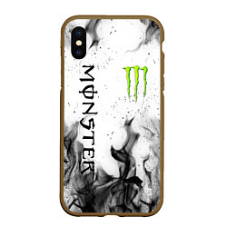 Чехол iPhone XS Max матовый MONSTER ENERGY, цвет: 3D-коричневый