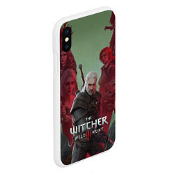 Чехол iPhone XS Max матовый The Witcher 5-летие, цвет: 3D-белый — фото 2