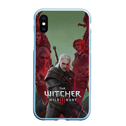 Чехол iPhone XS Max матовый The Witcher 5-летие, цвет: 3D-голубой