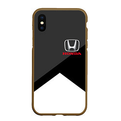 Чехол iPhone XS Max матовый HONDA, цвет: 3D-коричневый