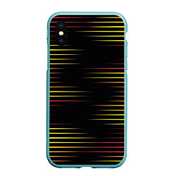 Чехол iPhone XS Max матовый HORIZONTAL GEOMETRY, цвет: 3D-мятный